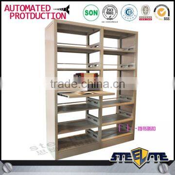 Factory Best Price Library Furniture Metal Book Shelf /wooden Book Shelf in Bookcase photo-2