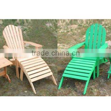 Solid wood adirondack chair with side table