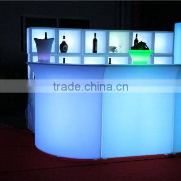 Hotel Led Glowing Counter With IR Remote Control, Curved Led Bar Counter photo-4