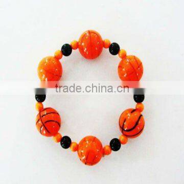 basketball bead bracelet