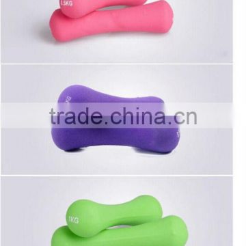 Colored Rubber Weight Plate Dumbbell