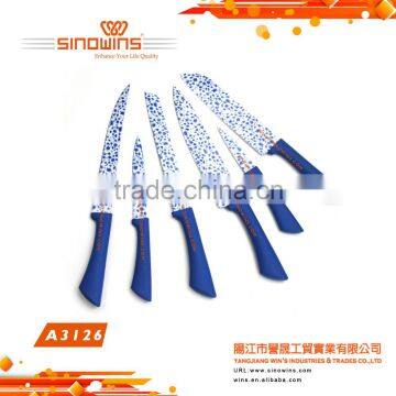 A3120 New Design Hot Sale Non-stick Coating 5PCS Stainless Steel Knife Set photo-6
