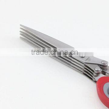 Multifunction Kitchen Tools Ergonomic Design 5 Blades Stainless Steel Scissors photo-3