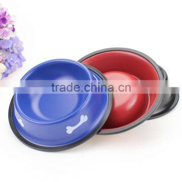 Custom Rubber Ring Dog Bowl/stainless Steel Pet Food Bowl Wholesale photo-4