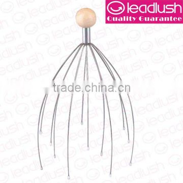 Mini Handle with wood ball on top ,Head Massgaer