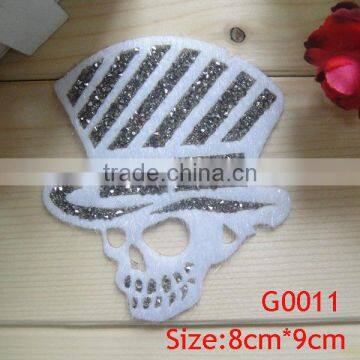 skull hot fix motif ;Hotfix motif;Hotfix rhinestone sticker;hotfix rhinestone