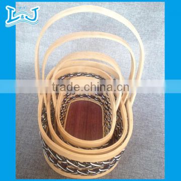 Fashion woven wicker basket decorative wicker wall baskets with carrying handle