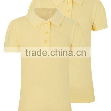 high school Ribbed Collar School Polo Shirts school uniform design