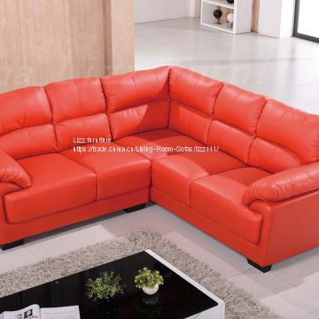 Chinese Style Sectional Sofa Real Leather Sofa