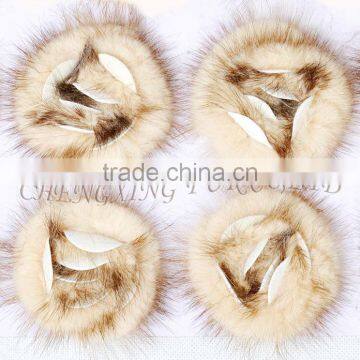 CX-A-25D Chengxing Wholesale Genuine Mink Flower Fur Brooch