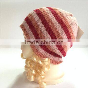 new acrylic lovely girl's knitted kids baby hats factory