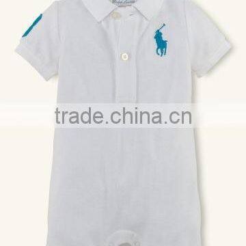 Many Colors Small Lapel Short Sleeve Baby Boy Apparel Clothes Set Romper photo-3
