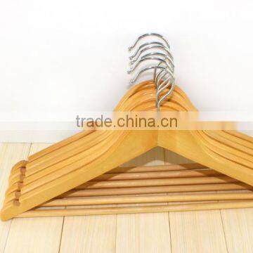 Lovely Normal Solid Wooden Hanger Wood Bottom Pants Hanger Low-price Wooden Shirts Hanger photo-2