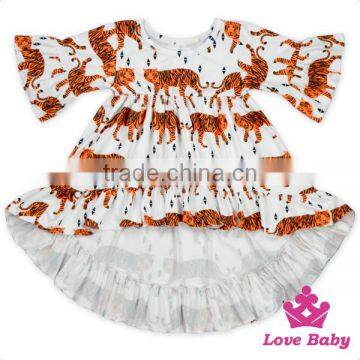 Long Front Long Behind Printed Ruffle Girls Dress Names With Pictures Frock Suits For Women