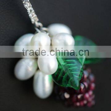 Unique Women Style Cascade Bead Natural Pearl Hook Earring Hanging Pearl Earrings Pendant for Women photo-2