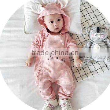 S17708A Autumn Baby Boy Clothes Cartoon Animal Jumpsuit photo-3
