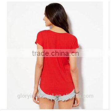Red Loose Custom Colour Changing T-shirt for Girls photo-2