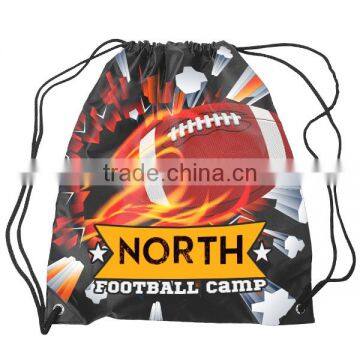 Sublimated Drawstring Bag With Double Sided Print - made from 600 denier polyester and measures 16"h x 13"w