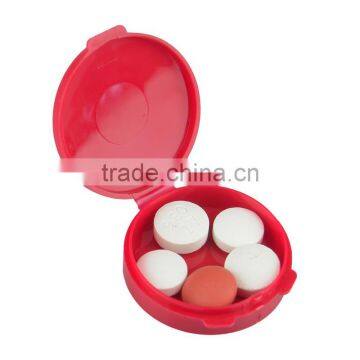 USA Made Round Pill Box - Handy Pocket-sized Holds up to 5 Pills and Comes With Your Logo photo-2