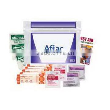 USA Made Budget First Aid Kit - measures 6" x 4.5", has a zip closure and comes with your logo