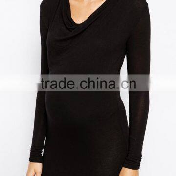 Mamalicious Long Sleeve Cowl Neck Knitted Sweater Dress China Supplier photo-4