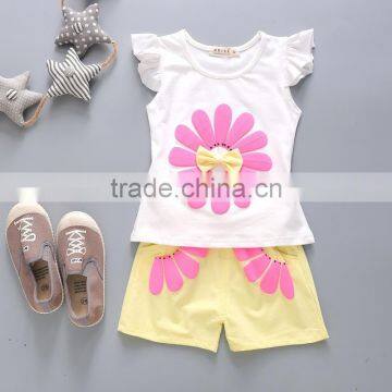 Wholesale Summer Printing Girls Kids Clothes Clothing Set photo-3