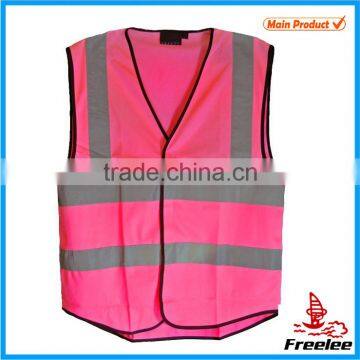 High Visibility Reflection Security Vest Pink for Men, Women, Children