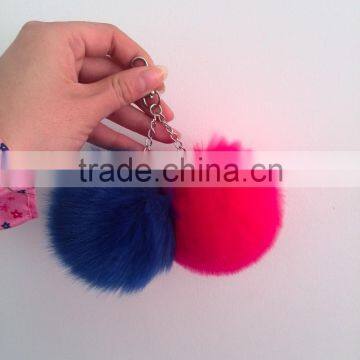 Promotional Gift fashion faux fur ball keychain