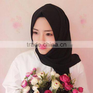 Muslim Scarf Pearl Chiffon Solid Color Long Towel Summer New National Customs of the Hui Multi-color photo-2
