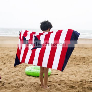 Custom design digital velour with tassels beach blanket wrap body beach towel