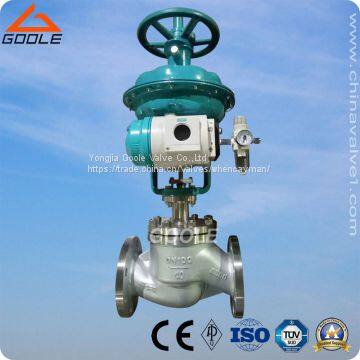 Diaphragm Type Pneumatic Globe Control Valve with Top Handwheel