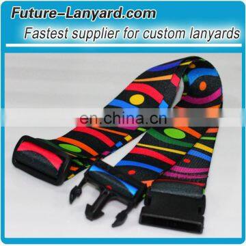cheap factory imprint polyester travel custom lock luggage belt