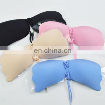 Latest fashion sexy invisible women seamless silicon bra