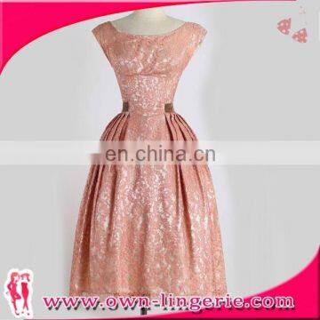 Long Sleeve High Neckline Latest Lace DressesElegant High Quality Bulk Kids Party Wedding Children Dress
