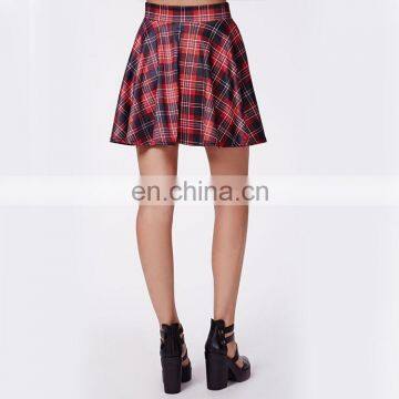 Red and Black Checked Cheer Leading Skirt photo-2