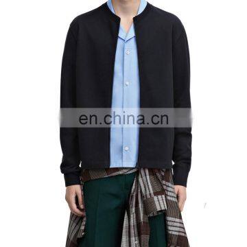 fancy zip up bomber varsity jackets with ribbed collar