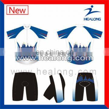 Healong Make Custom Best Design Plain Black Cycling Jerseys