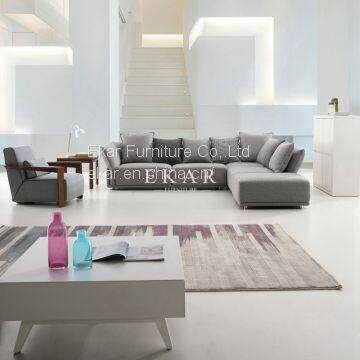 New House Furniture Sectional Cushion Fabric Living Room Sofa Set Designs