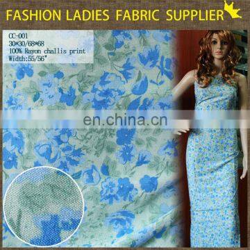 Dress Shirt 100% Rayon Fabric Soft China Supplier Shaoxing Textile Challis Viscose Rayon Fabric photo-6