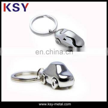 Car shape hot sell metal keychains full 3D with clothing