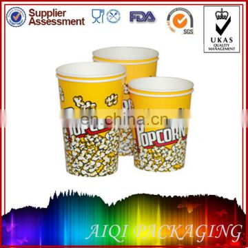 Paper popcorn buckets, promotional paper popcorn boxes, paper tubs for popcorn