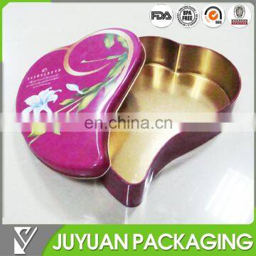 Special heart shaped metal tin chocolate container wholesale