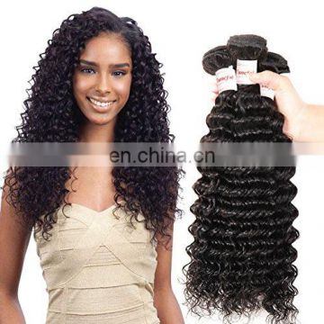 Good Feedback Deep Curl Virgin human hair bundles brazillian hair bundles with closure