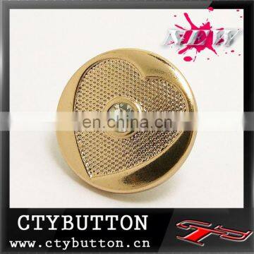 CTY-LH44 heart shape desgin alloy buttons for china supplier