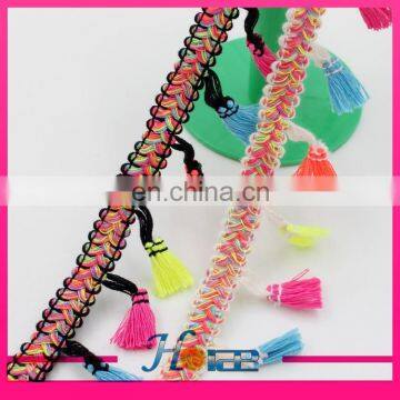 4.5cm Width Colorful Tassel Fringe Tassel Lace Trim for Garment photo-4