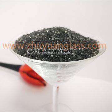 Shandong Zhuyuan Export Recycle Glass Bead Intermix 1-3mm3-6mm6-9mm Gray Aggregates Glass Bead photo-2