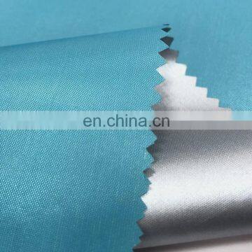 High quality waterproof sliver coated plain 190T polyester taffeta fabric