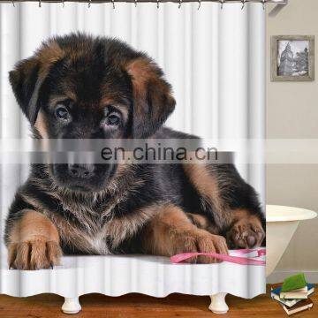 I@home Ready Made Mildew Resistant 3d Digital Dog Printed Waterproof Shower Curtain Bathroom photo-6
