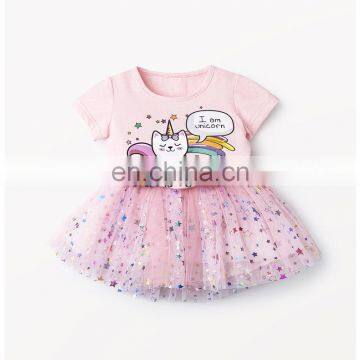 Toddler Kids Baby Girls Clothes Suit 2020 Baby Girls Unicorn Tops + Skirt Outfits 2 Pcs Clothes Wholesale