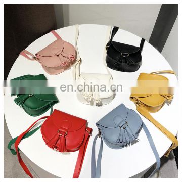 Small Cross Over Body Bag Ladies Shoulder Tassel Handbag Purse Women Messenger